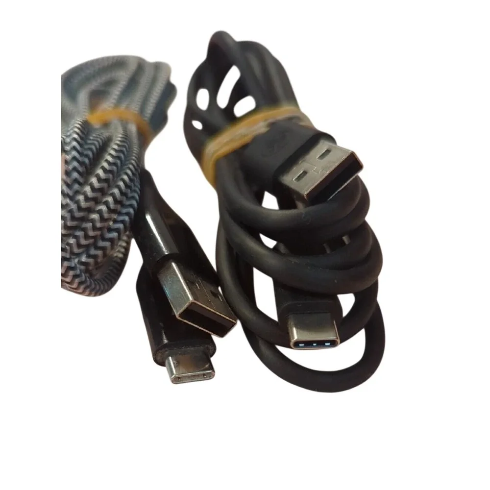 USB to USB-C Charging/Data Cables - Black & Black/White‎ Braided